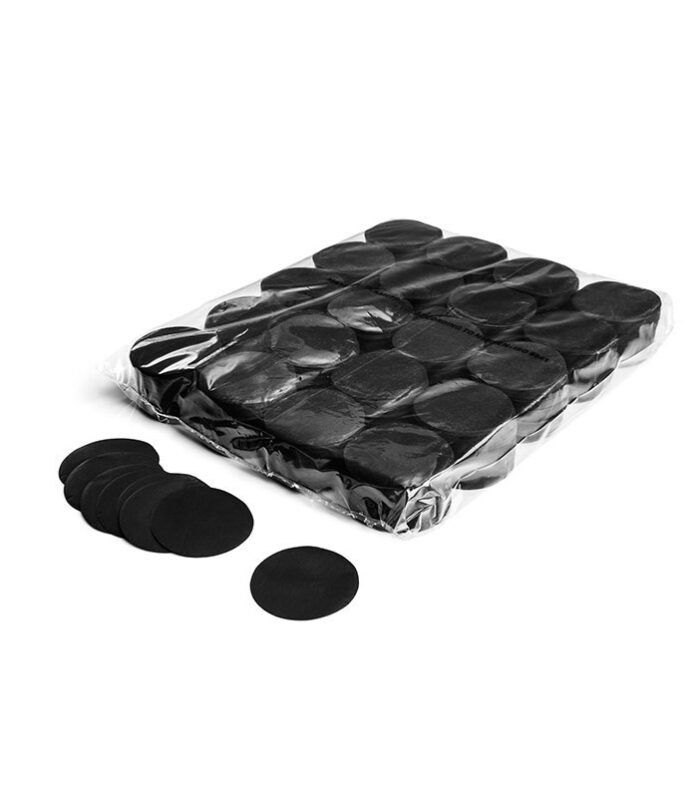 TCM FX - Lassú esésű Konfetti Kör Ø 55mm - Fekete - 1 kg